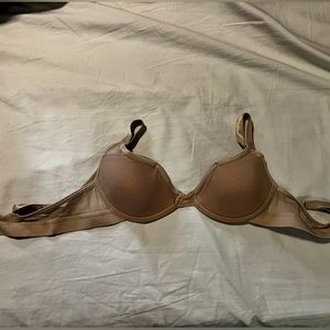 PEPPER WOMEN'S NUDE MESH OVERLAY BRA SIZE 36AA